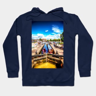 Narrow Boats In Lock, Stratford Upon Avon River Avon Hoodie